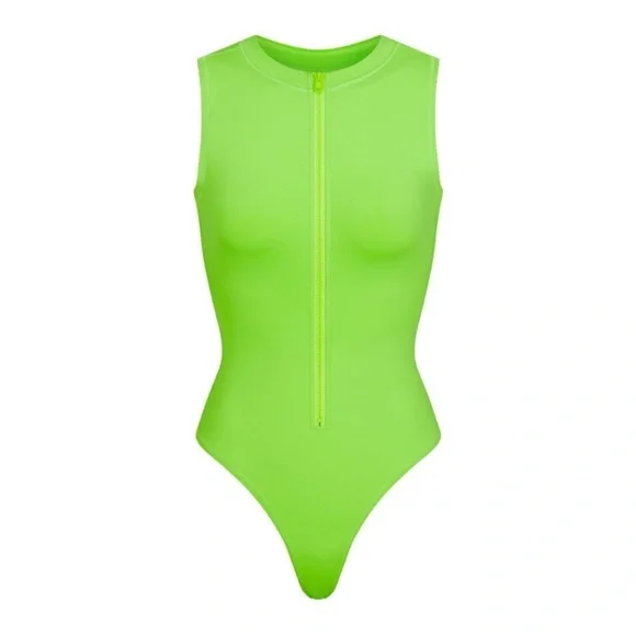 SKIMS Neon Green One Piece Swimsuit - Picture 5 of 14